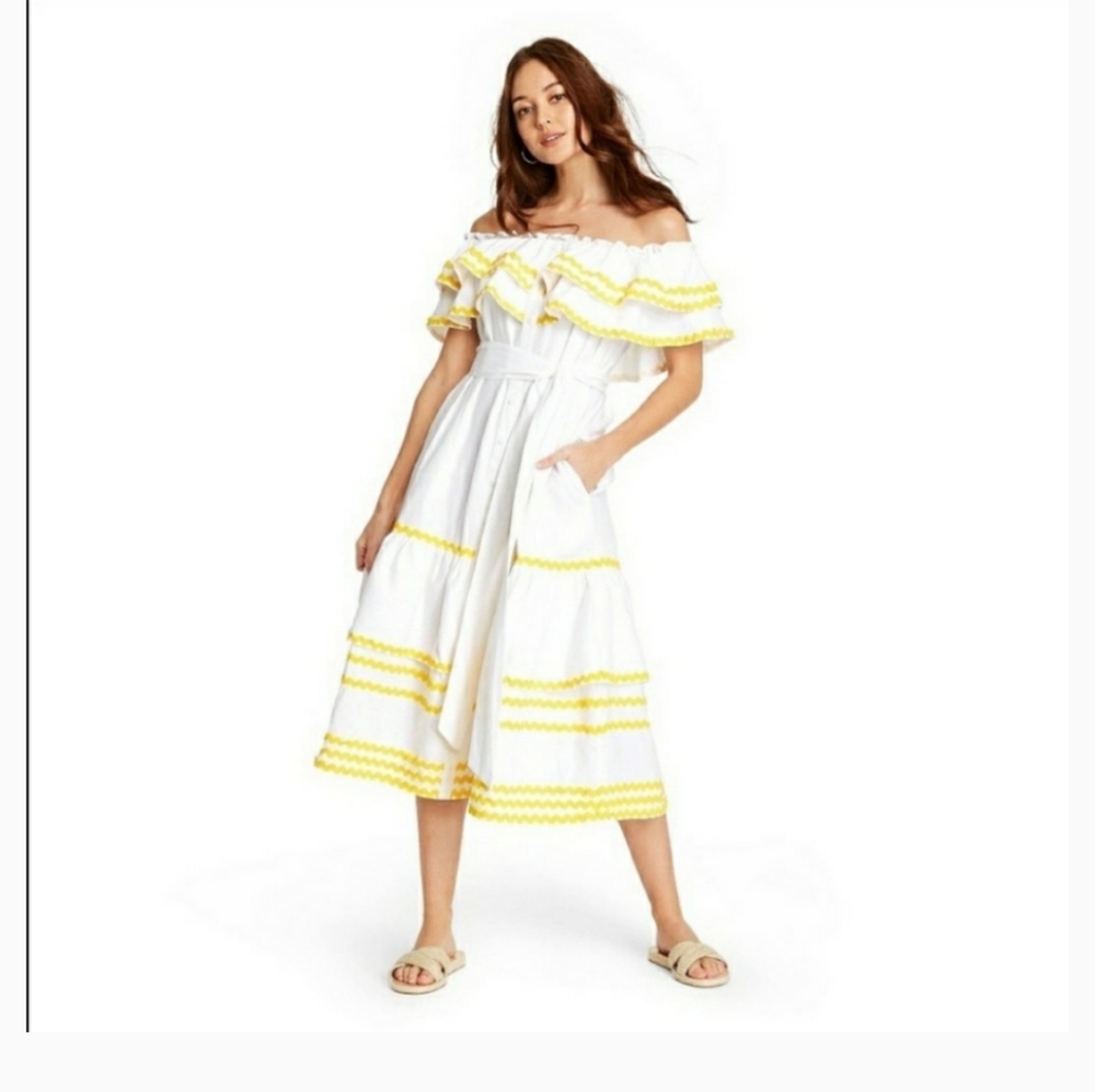 Lisa Marie Fernandez Off Shoulder Dress